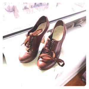 Chloe platform lace up heels